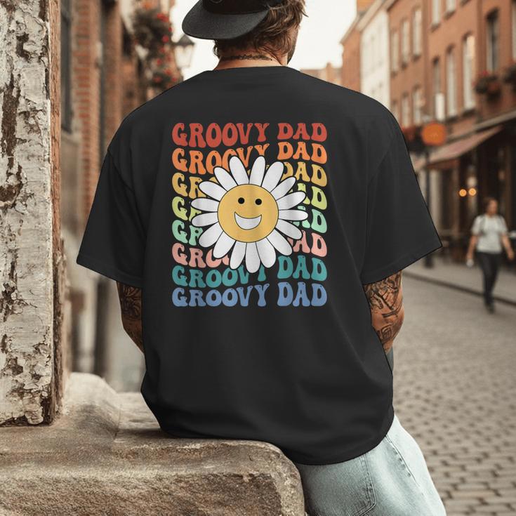 Groovy Dad Matching Outfit Fathers Day Family Retro Vintage Men's Back Print T-Shirt
