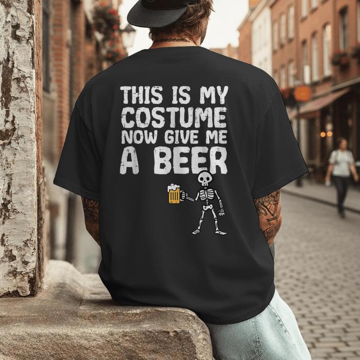 Halloween This Is My Costume Give Me Skeleton Dad Men Men's Back Print T-Shirt