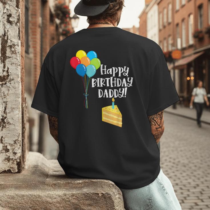 Happy Birthday Daddy Cute Toddler Dad's Birthday Party Men's Back Print T-Shirt