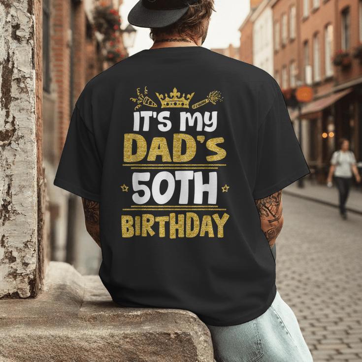 Happy It's My Dad's 50th Birthday 1975 50 Years Old Men's Back Print T-Shirt