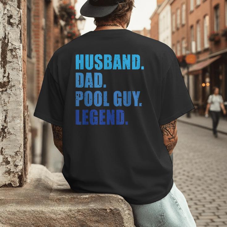 Husband Dad Pool Guy Legend Men Men's Back Print T-Shirt