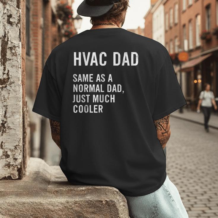 HVAC Dad Definition HVAC Technician Men's Back Print T-Shirt