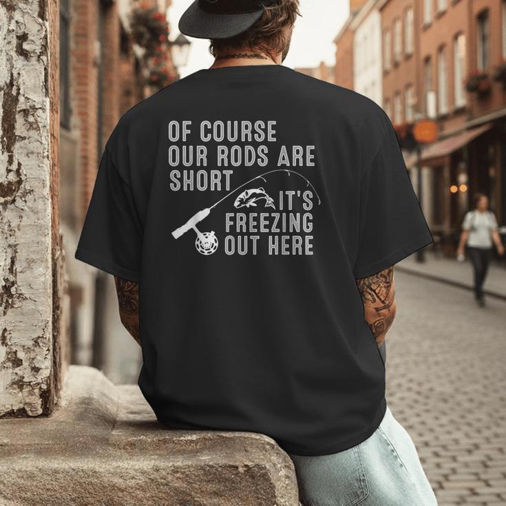 Ice Fishing Art For Men Dad Father Ice Fishing Lover Men's Back Print T-Shirt