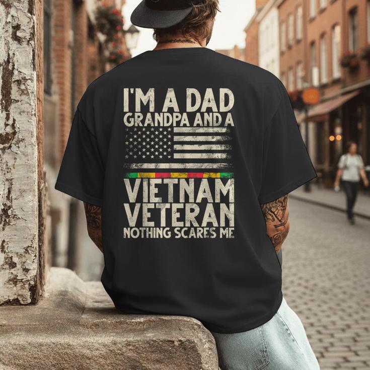 I'm A Dad Grandpa And A Vietnam Veteran Nothing Scares Me Men's Back Print T-Shirt I'm A Dad Grandpa And A Vietnam Veteran Nothing Scares Me Men's Back Print T-Shirt