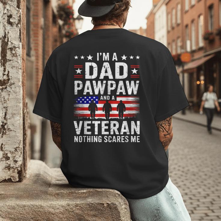 I'm A Dad Pawpaw And A Veteran Shirt Men Grandpa Fathers Day Men's Back Print T-Shirt I'm A Dad Pawpaw And A Veteran Shirt Men Grandpa Fathers Day Men's Back Print T-Shirt