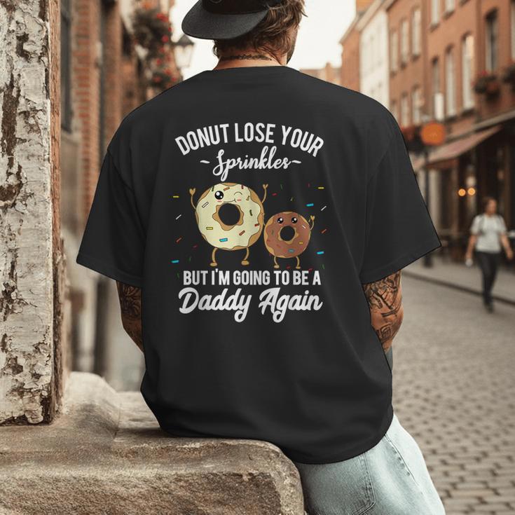 I'm Going To Be a Daddy Again Pregnancy Announcement Quote Men's Back Print T-Shirt