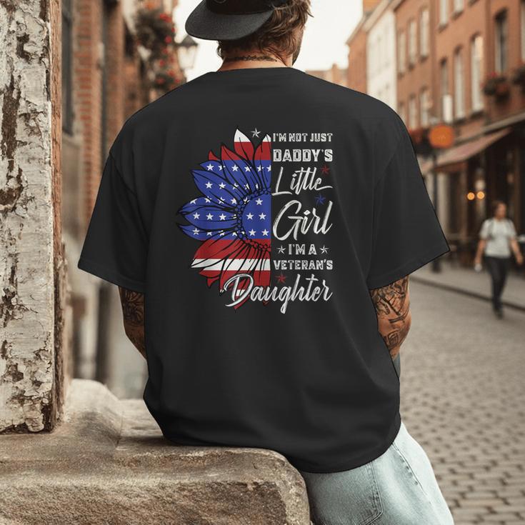 I'm Not Just a Daddy's Little Girl I'm a Veteran's Daughter Small Men's Back Print T-Shirt