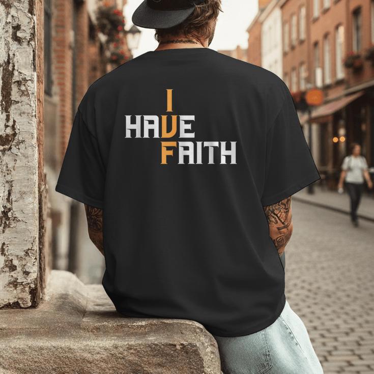 IVF I Have Faith IVF Mom IVF Dad Transfer Day Men's Back Print T-Shirt