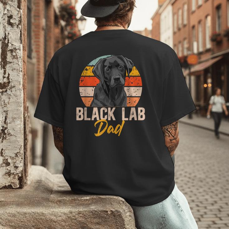Lab Dad Retro Black Labrador Owner Men's Back Print T-Shirt Lab Dad Retro Black Labrador Owner Men's Back Print T-Shirt