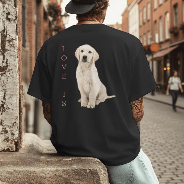 Labrador Retriever Shirt Women Men Lab Mom Dad Dog Tee Men's Back Print T-Shirt