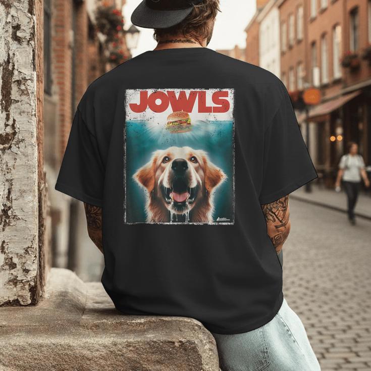 Light Golden Retriever Jowls Top Paws Cream Lab Dog Mom Dad Men's Back Print T-Shirt
