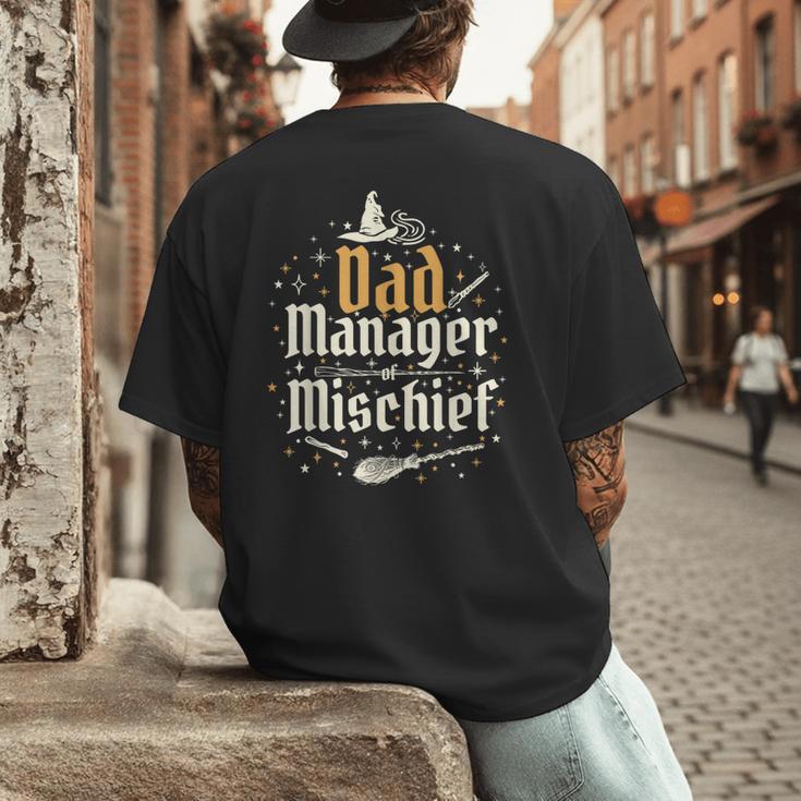 Magical Dad Manager Of Mischief Birthday Boys Girls Men's Back Print T-Shirt