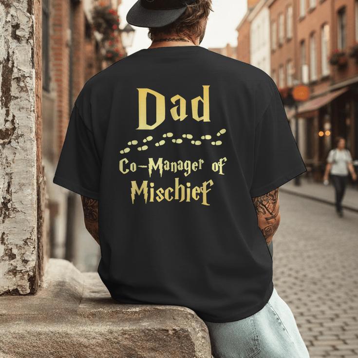 Magical Dad Manager Of Mischief Birthday Family Matching Men's Back Print T-Shirt