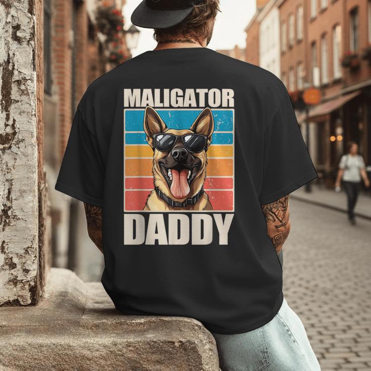 Malinois Dad Maligator Daddy Belgian Malinois Men's Back Print T-Shirt