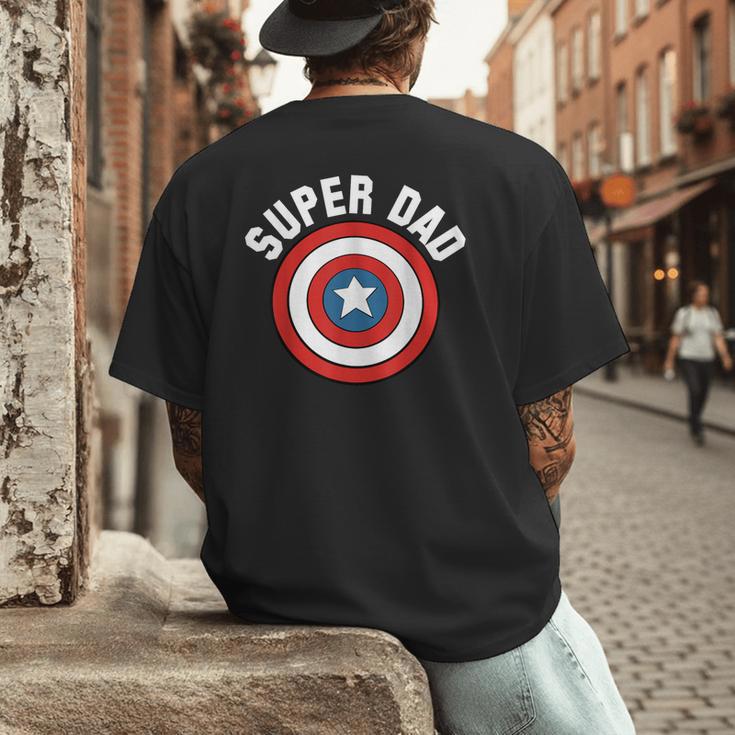 Marvel Father's Day Super Dad Captain America Shield Men's Back Print T-Shirt Marvel Father's Day Super Dad Captain America Shield Men's Back Print T-Shirt