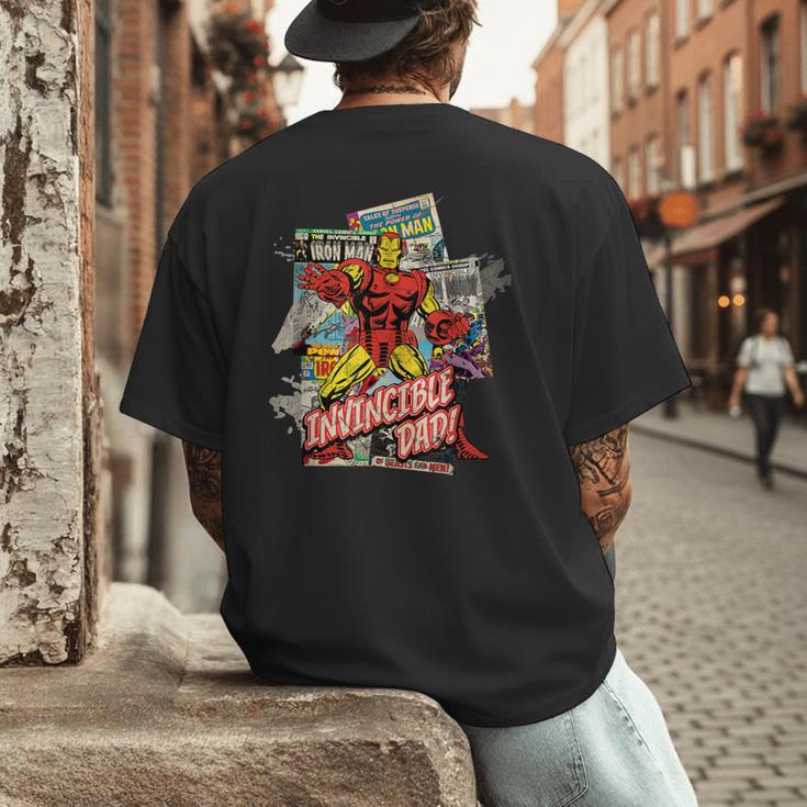 Marvel Iron Man Invincible Dad Father's Day Comic Retro Men's Back Print T-Shirt
