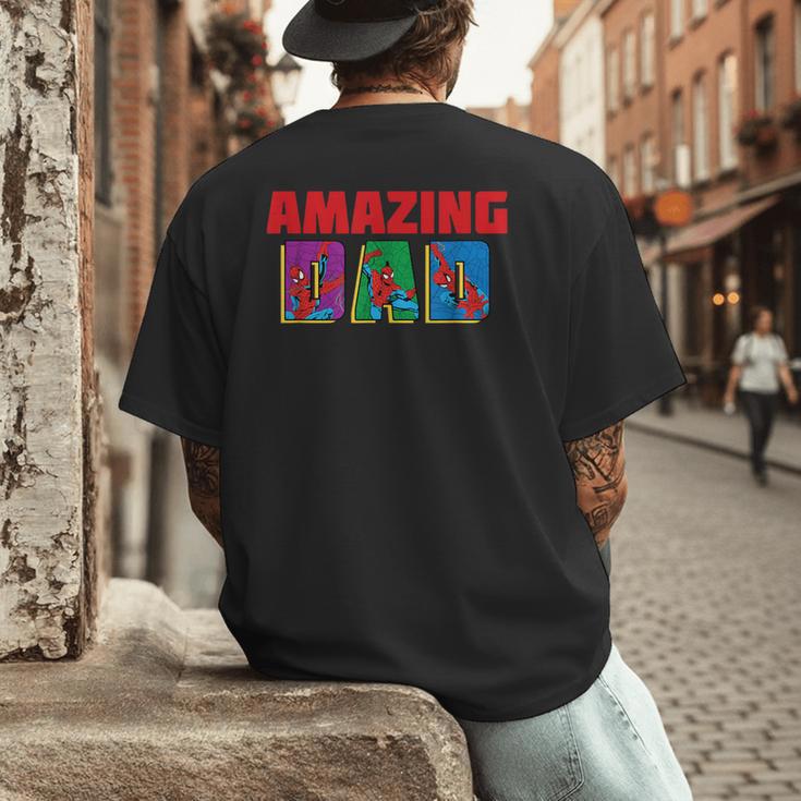 Marvel Spider-Man Amazing Dad Birthday Father’s Day Men's Back Print T-Shirt
