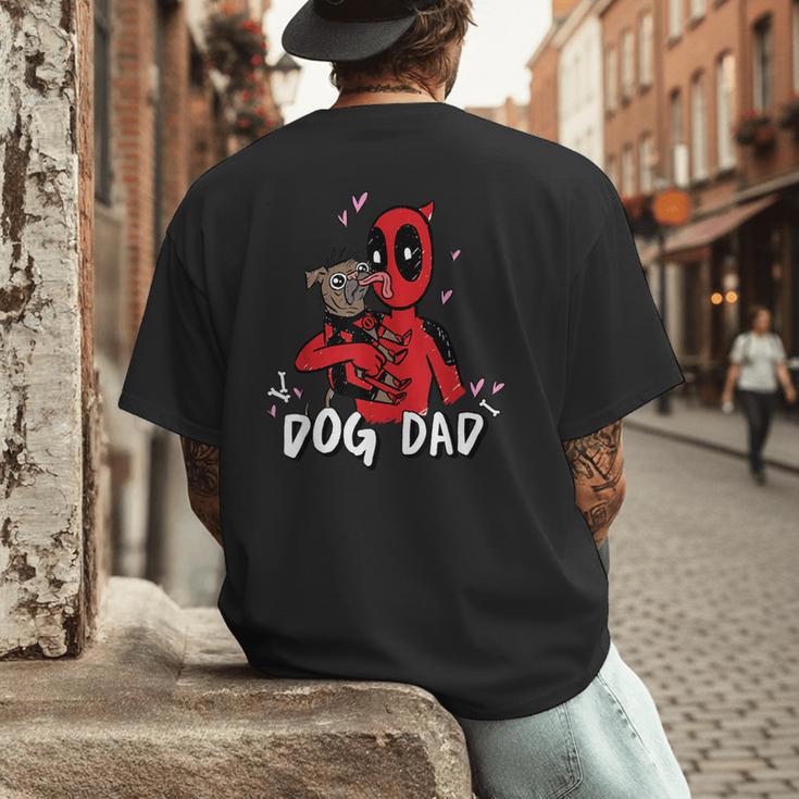 Marvel Super Heroes Pets Deadpool Loves Dogpool Dog Dad Men's Back Print T-Shirt
