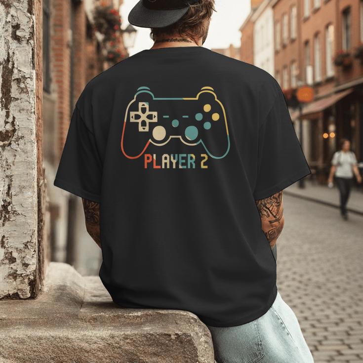 Matching Gamer Tee For Dad Mom & Kids Player 123 Men's Back Print T-Shirt