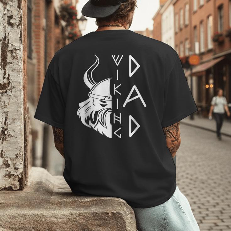 Men Celtic Norse Mythology Viking Dad Men's Back Print T-Shirt