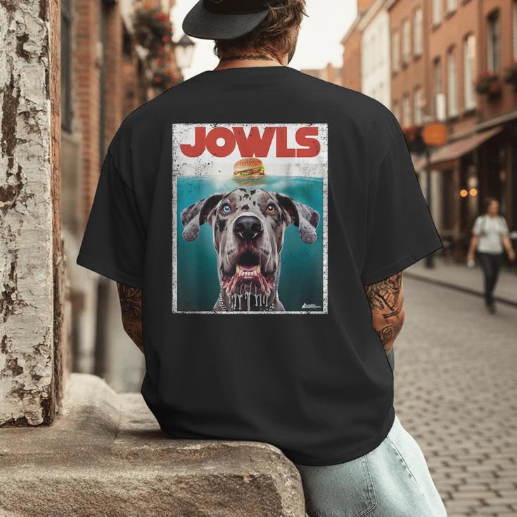 Merle Great Dane Jowls Paws Top Blue Eye Brown Dog Mom Dad For Men Women Girls Kids Men's Back Print T-Shirt