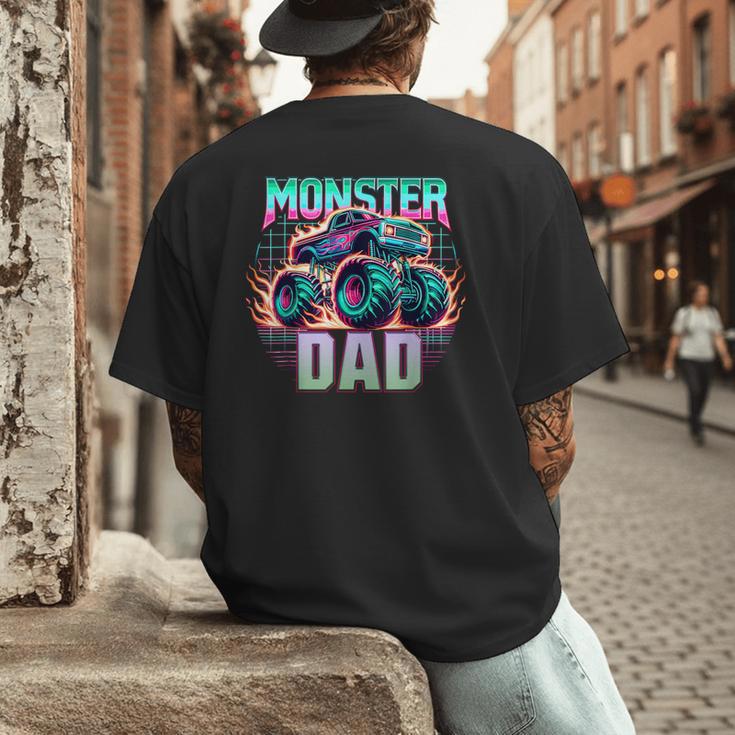 Monster Truck Dad Monster Truck Are My Jam Truck Lovers Men's Back Print T-Shirt