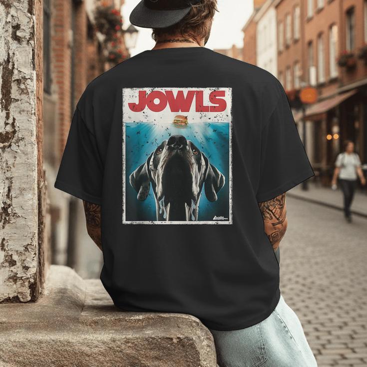 MonsterMuttz Great Dane Jowls Paws Top Drooling Dog Mom Dog Dad Men's Back Print T-Shirt