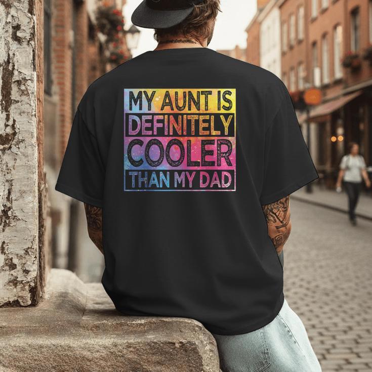 Nephew Niece My Aunt Is Cooler Than My Dad Men's Back Print T-Shirt Nephew Niece My Aunt Is Cooler Than My Dad Men's Back Print T-Shirt