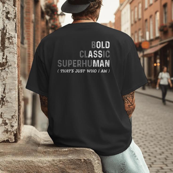 Old Man Gag Dad Father's Day Husband Birthday Grandpa Men's Back Print T-Shirt