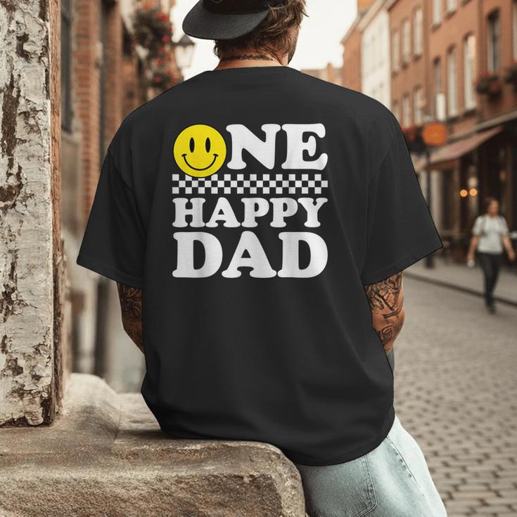 One Happy Dude Dad 1st Birthday Family Matching Men's Back Print T-Shirt
