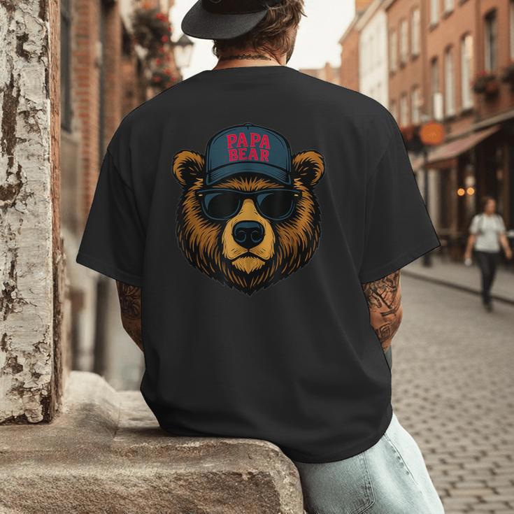Papa Bear Father's Day Great Dad Joke Men's Back Print T-Shirt
