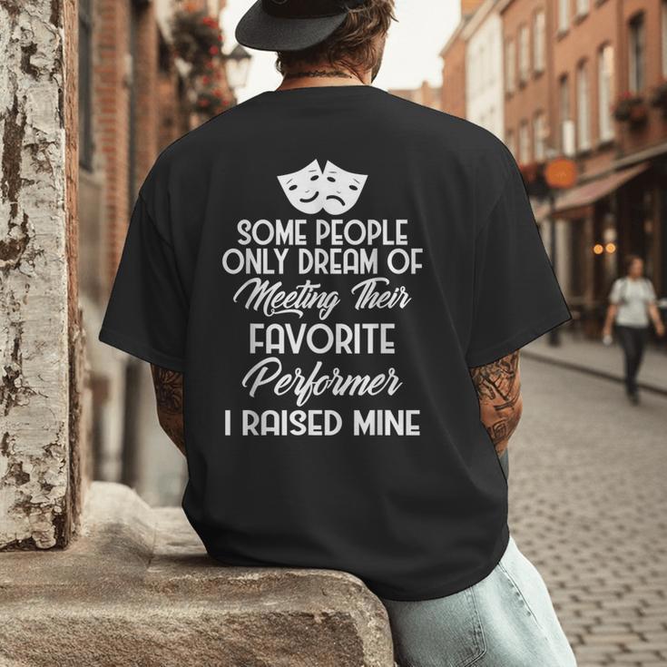 For Parents Of Actors And Actresses Drama Mom And Dad Men's Back Print T-Shirt