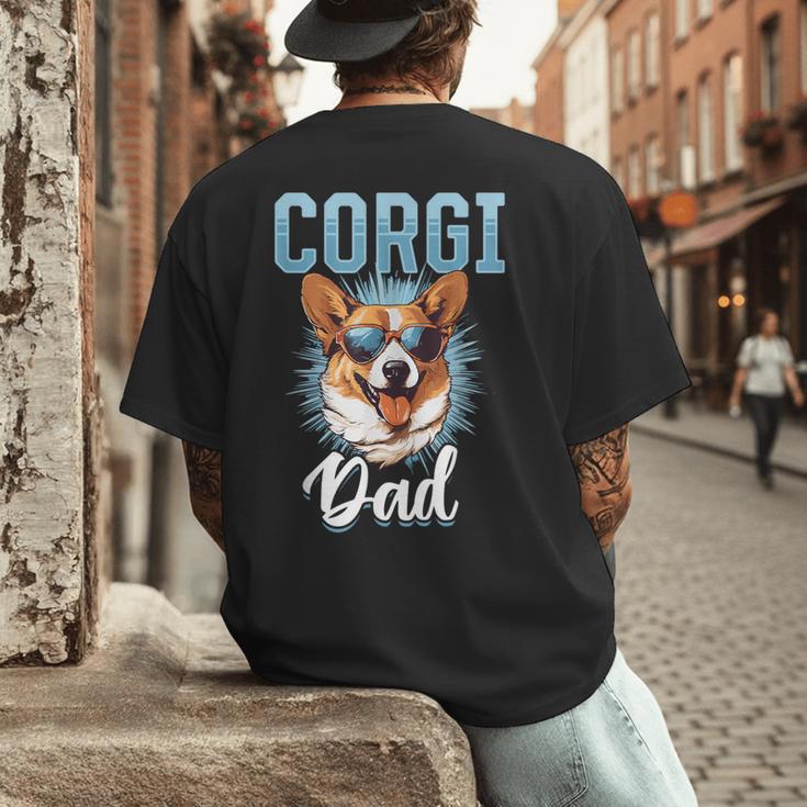 Pembroke Welsh Corgi Corgi Dad Men's Back Print T-Shirt