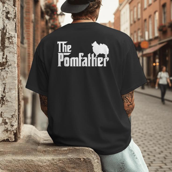Pomeranian Father Dad The Pom Father Dog Lover Small Men's Back Print T-Shirt