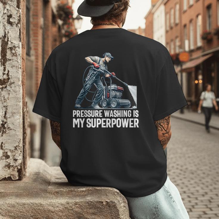 Power Washing Pressure Washing For Washer Dad Men Grandpa Men's Back Print T-Shirt