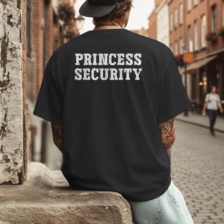 Princess Security Matching Boys Dad Mom Vintage Birthday Men's Back Print T-Shirt