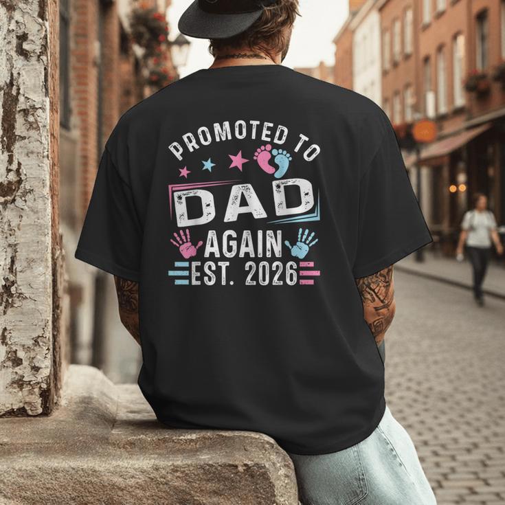 Promoted To Dad Again Est 2026 Vintage Dad Men's Back Print T-Shirt