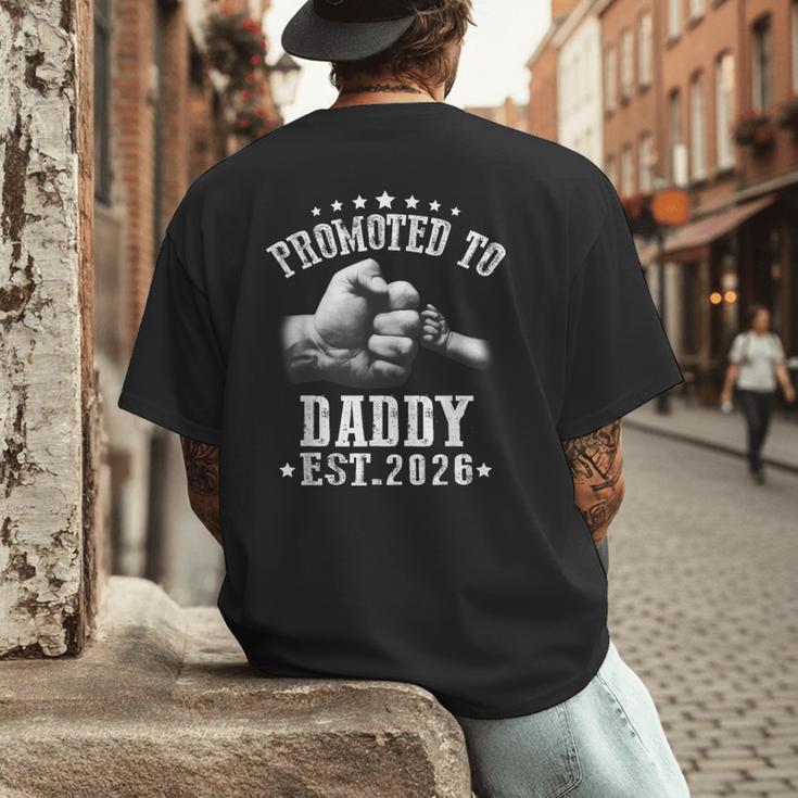 Promoted To Daddy Est 2026 Soon To Be Daddy 2026 Men's Back Print T-Shirt
