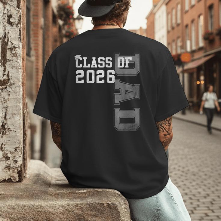 Proud Dad Of A 2026 Graduate Grad Senior Father Graduation Men's Back Print T-Shirt