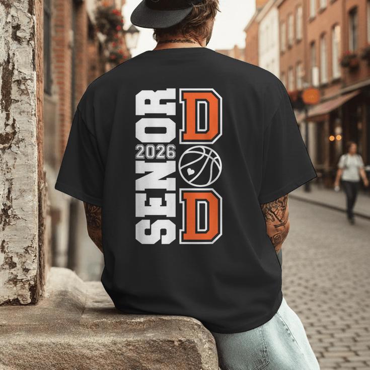 Proud Dad Of A 2026 Senior Graduate Basketball Senior 26 Men's Back Print T-Shirt Proud Dad Of A 2026 Senior Graduate Basketball Senior 26 Men's Back Print T-Shirt