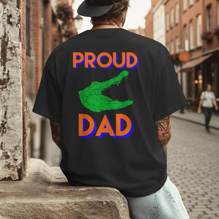 Proud Dad Of A Gator Unique Idea For Fathers Day Men's Back Print T-Shirt