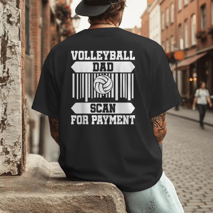 Proud Volleyball Dad Father's Day Men's Back Print T-Shirt