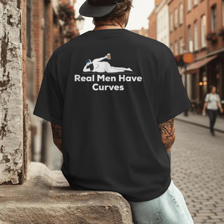 Real Men Have Curves Dad Body Men's Back Print T-Shirt