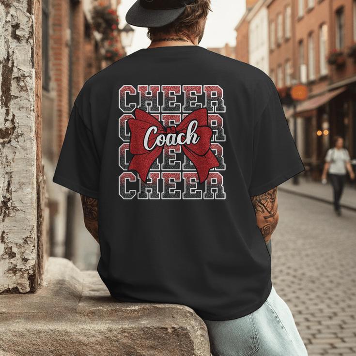 Red Sport Loud Proud Cheer Coach Dad Father's Day Men's Back Print T-Shirt