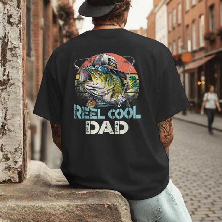 Reel Cool Dad Fishing Vintage Retro Father's Day Men's Back Print T-Shirt