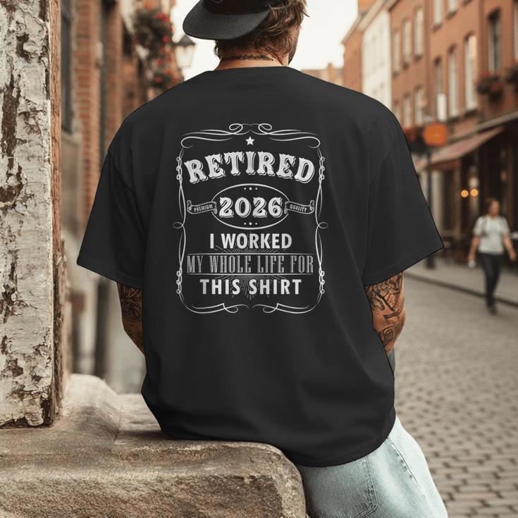Retired 2026 Decoration Men Women Dad Grandpa Retirement Men's Back Print T-Shirt