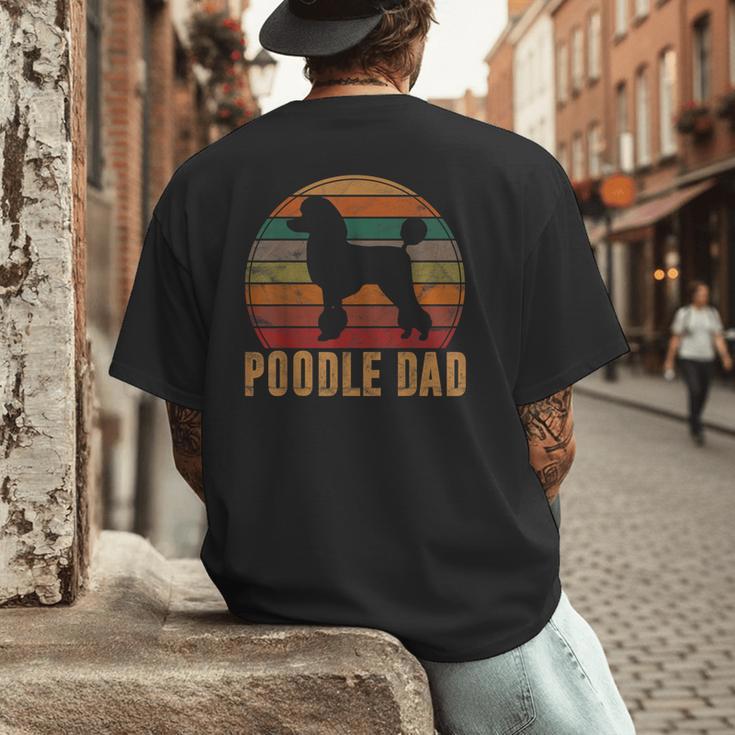Retro Poodle Dad Dog Owner Pet Poodle Father Men's Back Print T-Shirt Retro Poodle Dad Dog Owner Pet Poodle Father Men's Back Print T-Shirt