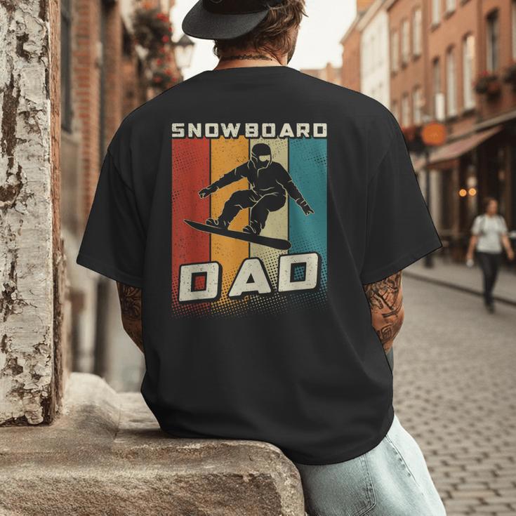Retro Snowboard Dad Snowboarding Father Snowboarder Dad Men's Back Print T-Shirt