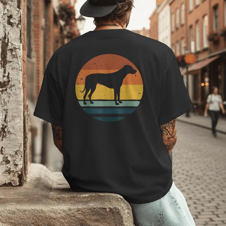 Rhodesian Ridgeback Vintage Retro Dog Mom Dad Men's Back Print T-Shirt