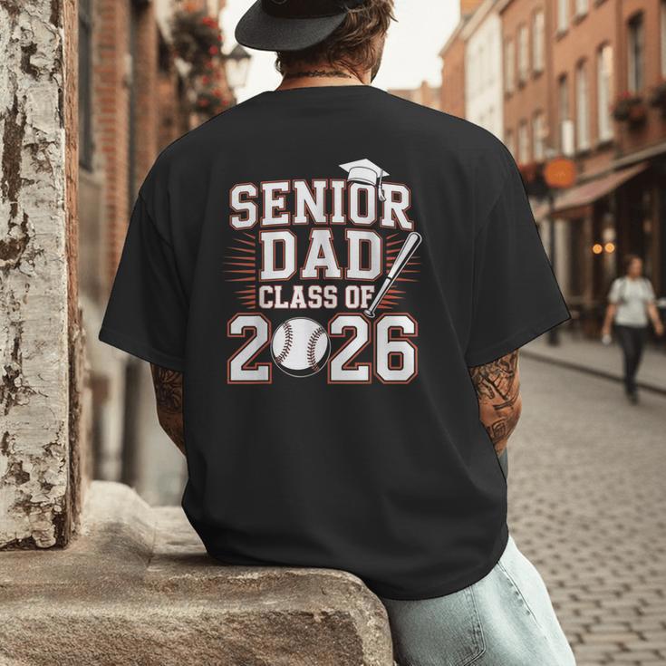 Senior Dad Class Of 2026 Graduate Baseball 2026 Graduation Men's Back Print T-Shirt